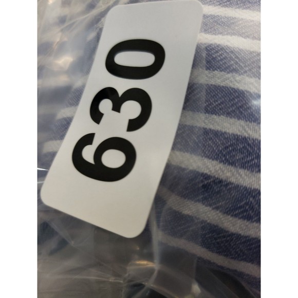 A.N.A.  Blue White Blouse Women's Large Rayon button front - Picture 9 of 9